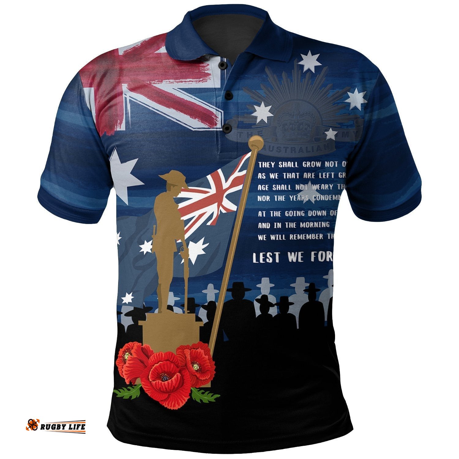 Anzac Polo Shirt - Always Remember Australian Anzac Day