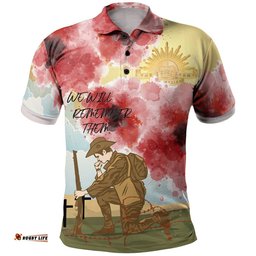 Anzac Day Polo Shirts - We Will Remember Them