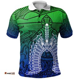 Torres Strait Islanders Polo Shirt - Turtle and Dhari Mask