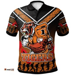Tigers Rugby Polo Shirt - Custom Anzac Day Tigers Polo Shirt RLT13