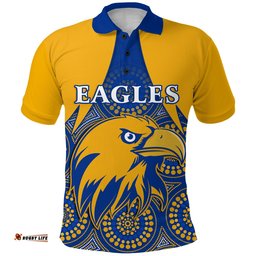 Eagles Indigenous Polo Shirt West Coast 2021 Version Gold