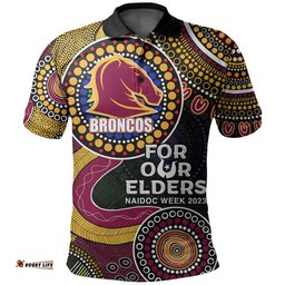 Broncos Rugby Polo Shirt NAIDOC 2023 Patterns Amazing Aussie