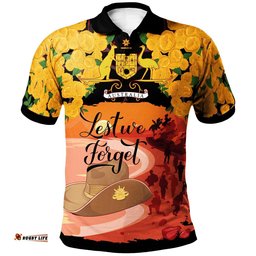 Polo Shirt - Anzac Lest We Forget