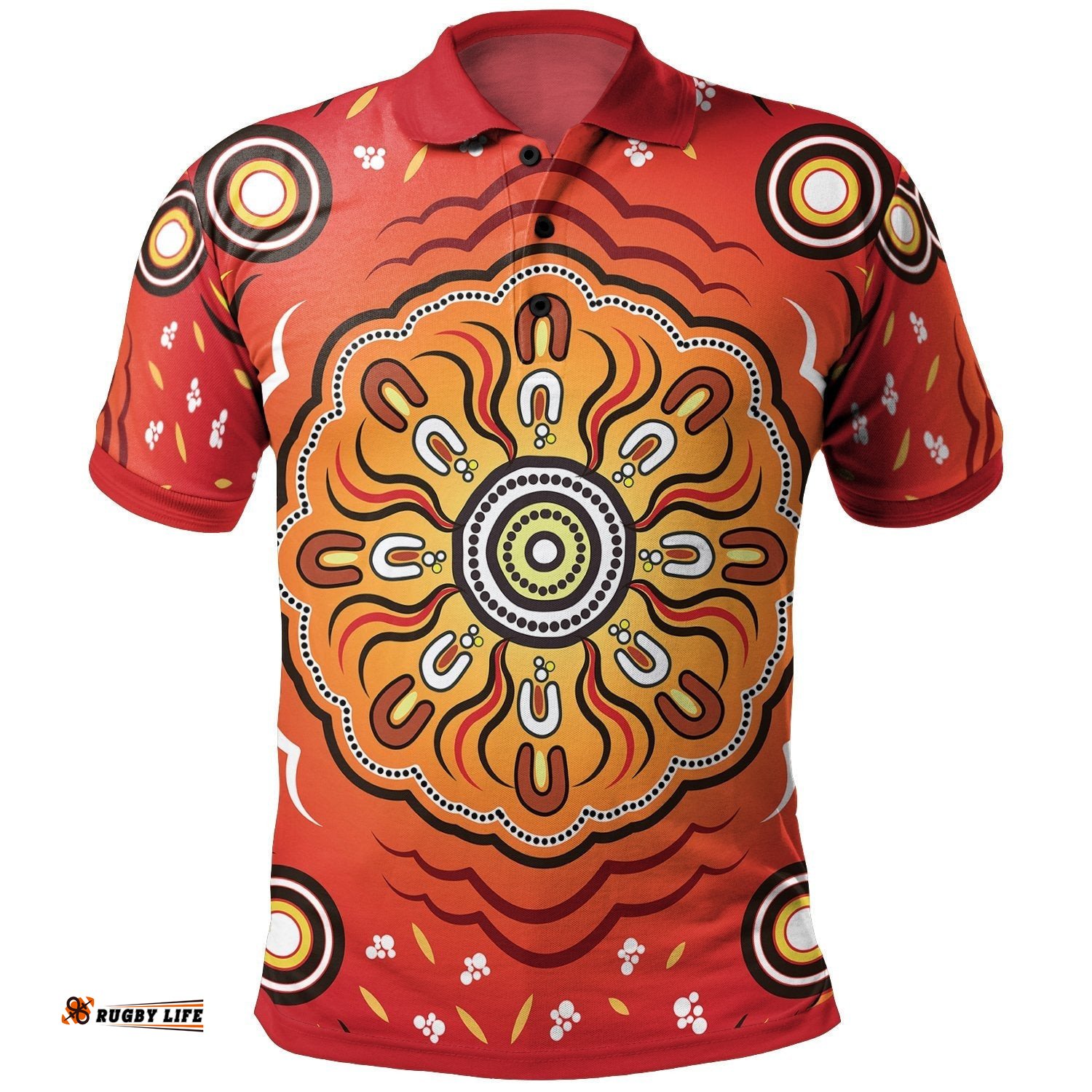 Aboriginal Polo Shirt - Indigenous Art Patterns Ver01