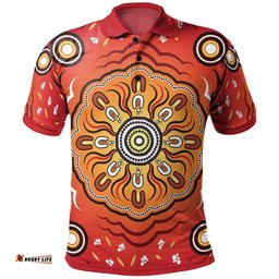 Aboriginal Polo Shirt - Indigenous Art Patterns Ver01