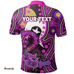 Custom Personalised NAIDOC Aboriginal Lizard Polo Shirt Pink Style
