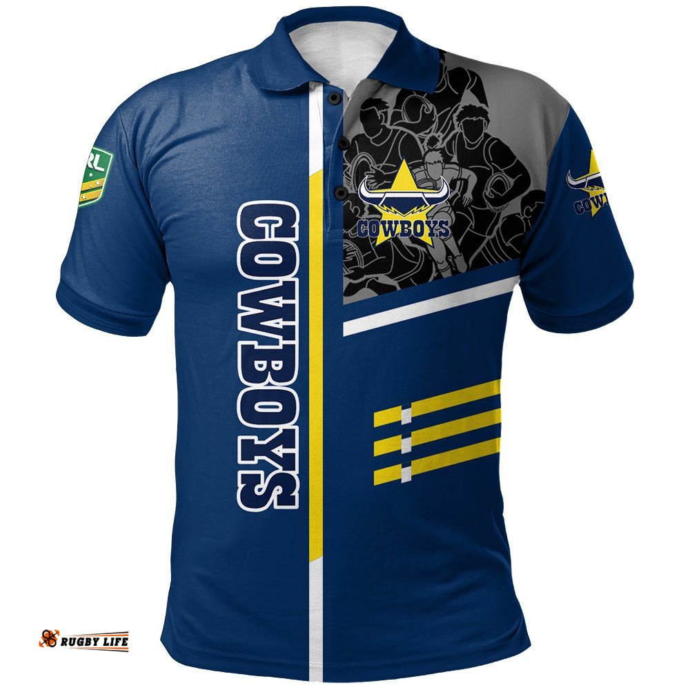 North Queensland Cowboys Polo Shirt Personalized Rugby For Fan - NRL