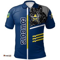 North Queensland Cowboys Polo Shirt Personalized Rugby For Fan - NRL