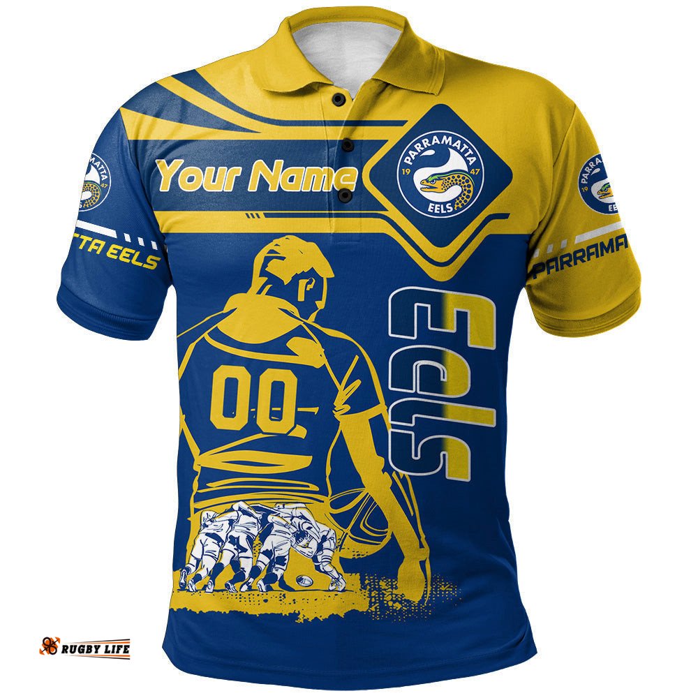 Parramatta Eels Polo Shirt Personalized Pentagon Style- NRL