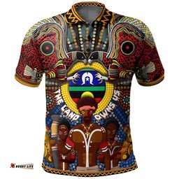 The Land Owns Us Aboriginal Polo Shirt