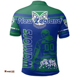 New Zealand Warriors Polo Shirt Personalized Pentagon Style- NRL
