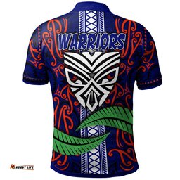 Warriors Polo Shirt - Custom Warriors Rugby Maori Polo Shirt RLT13