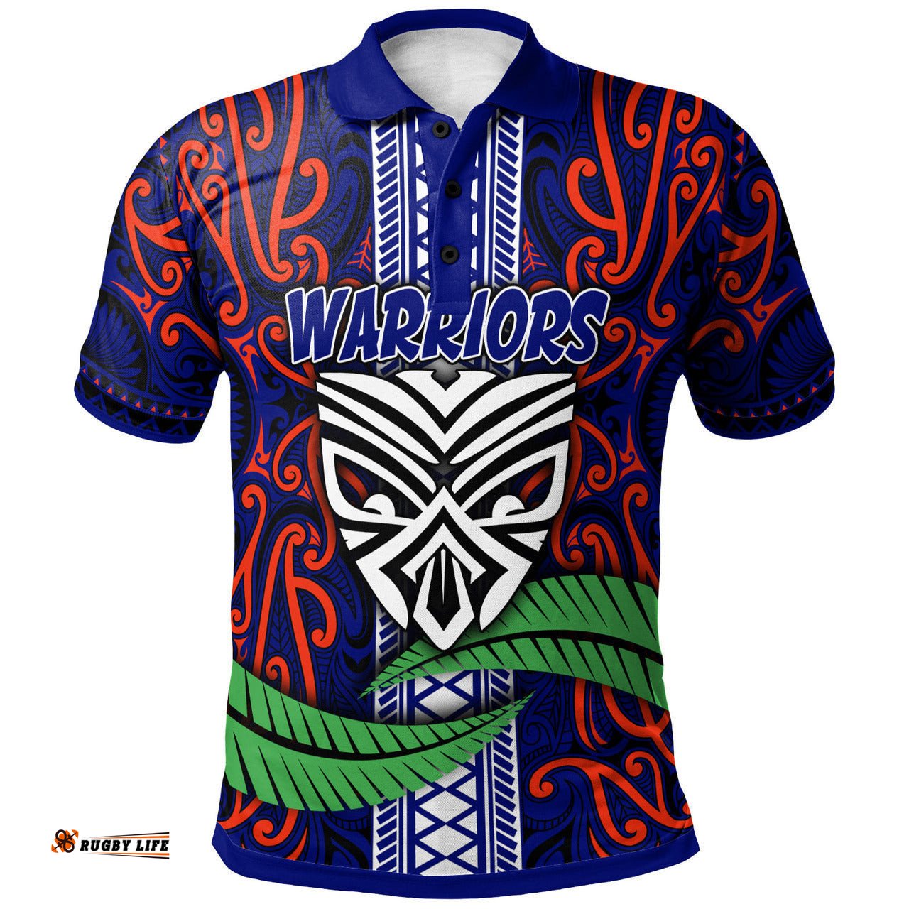 Warriors Polo Shirt - Custom Warriors Rugby Maori Polo Shirt RLT13