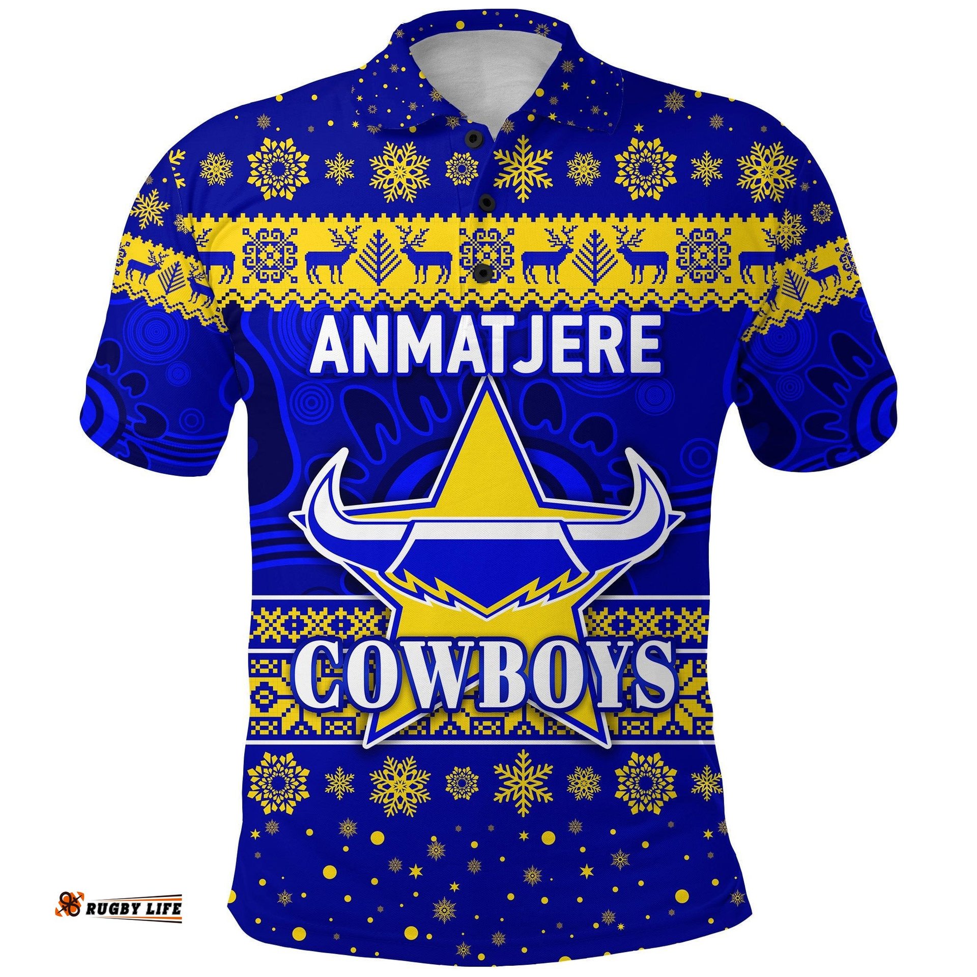 Anmatjere Cowboys Football Club Polo Shirt Christmas Simple Style