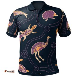 Polo Shirt - Indigenous Animals Patterns