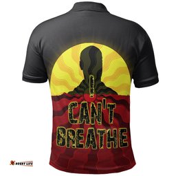 Polo Shirt, Aboriginal Black Lives Matter Sun Dot Painting