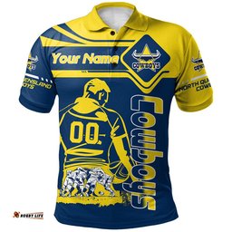 North Queensland Cowboys Polo Shirt Personalized Pentagon Style- NRL