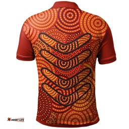 Aboriginal Personalised Polo Shirts - Aboriginal Boomerangs And Dot Circle