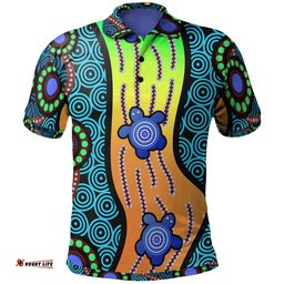 Polo Shirt - Aboriginal Turtle