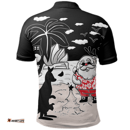 Australia Christmas Polo Shirt - Santa Claus Shirt Kangaroo Ver03