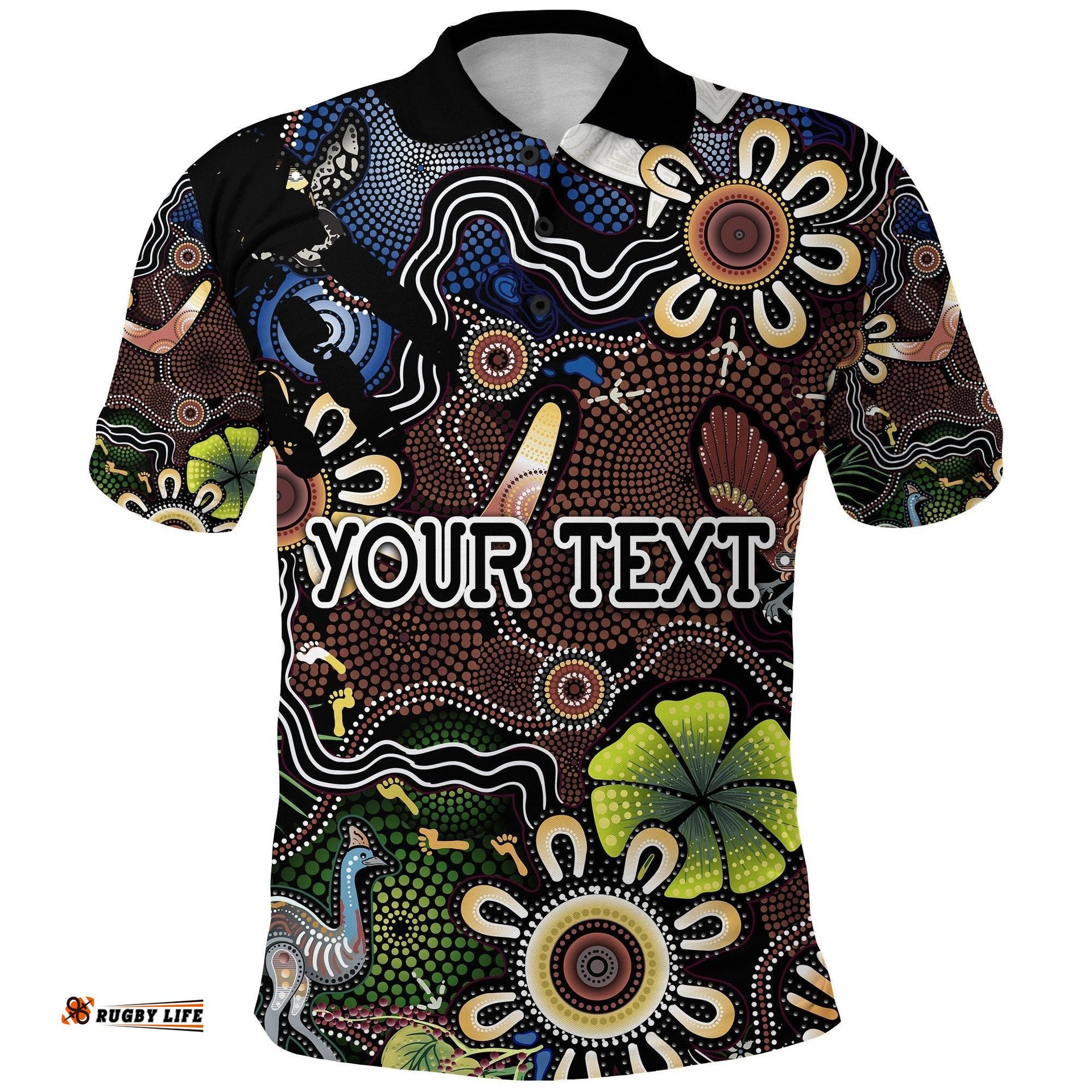 Custom Personalised Indigenous Polo Shirt All Stars Ethnic Style