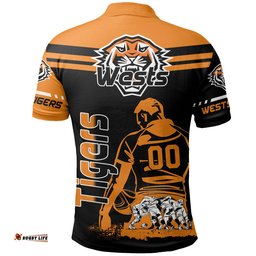 Wests Tigers Polo Shirt Personalized Pentagon Style- NRL