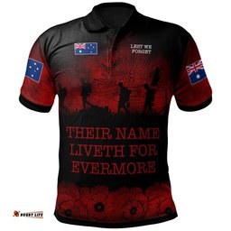 Anzac Polo Shirt - Their Name Liveth For Evermore