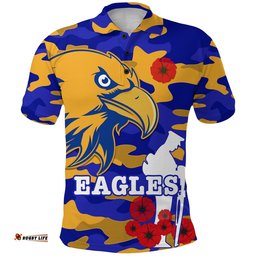 Eagles Anzac Polo Shirt West Coast Simple