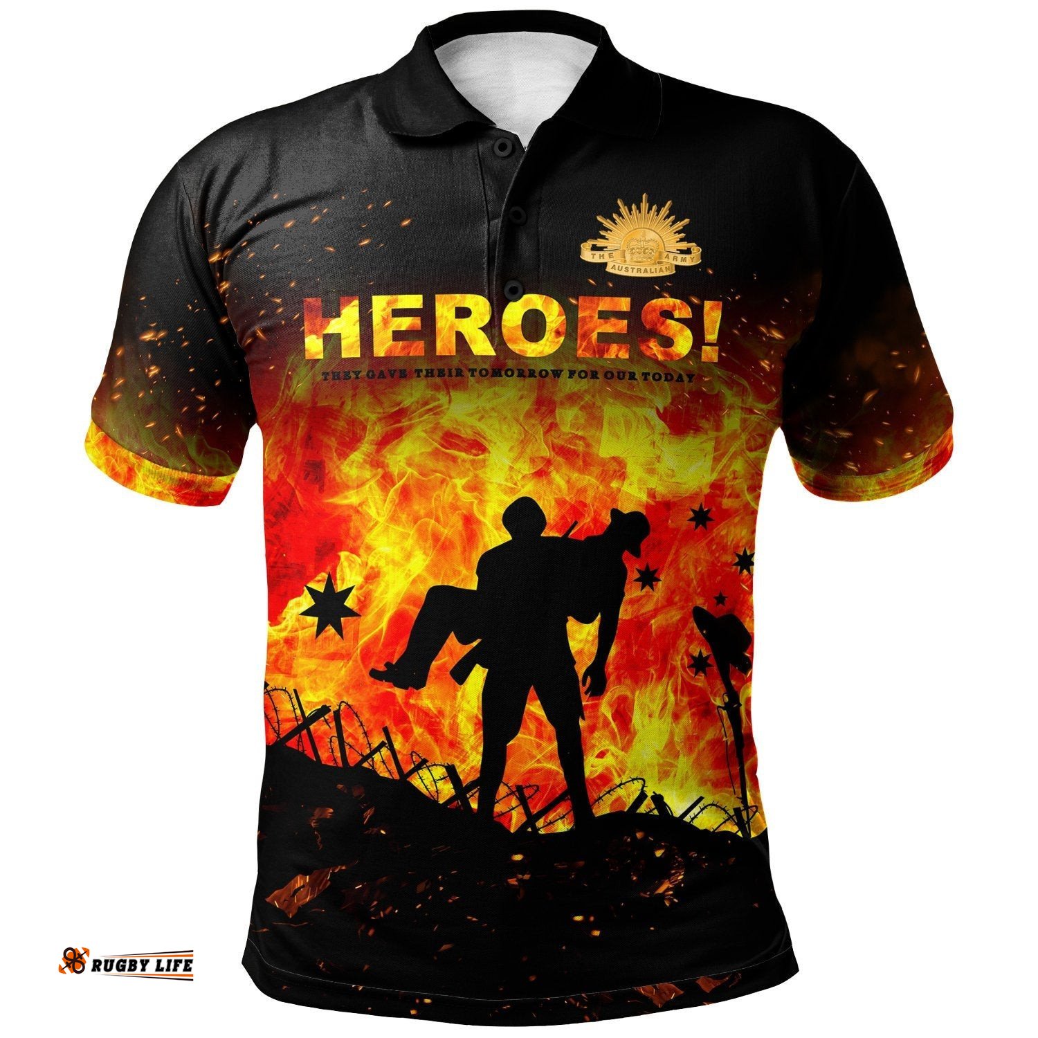 Anzac Day Polo Shirt - Anzac Heroes