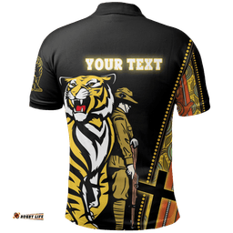 Custom Personalised Richmond Premier Polo Shirt Tiger And Soldiers