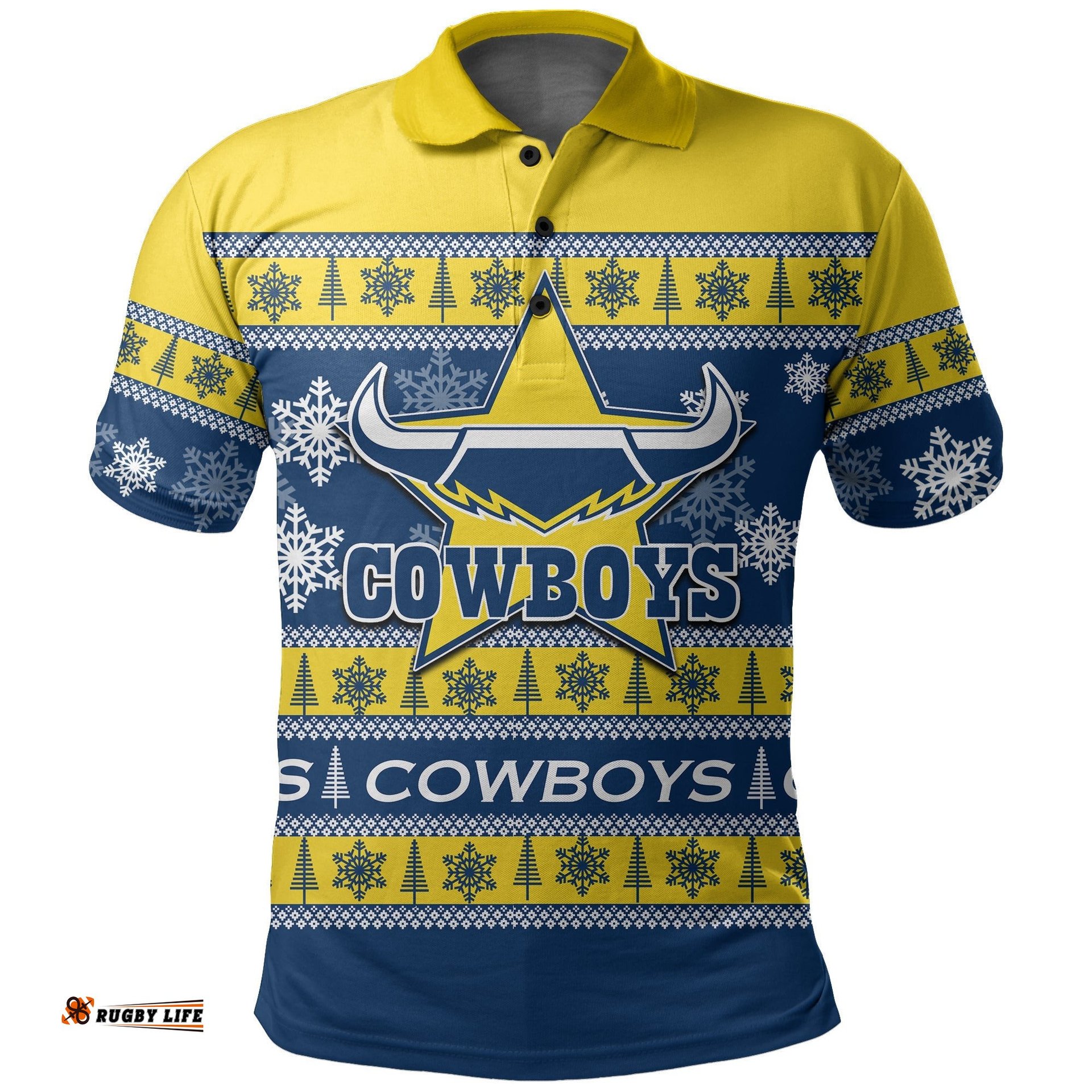 North Queensland Cowboys Polo Shirt Christmas 2021