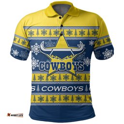 North Queensland Cowboys Polo Shirt Christmas 2021