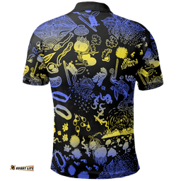 Australia Polo Shirt - Australian Aboriginal Golden Wattle - Unisex