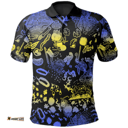 Australia Polo Shirt - Australian Aboriginal Golden Wattle - Unisex