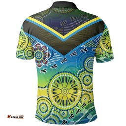 Aboriginal Polo Shirts - Dot Painting Indigenous Circle Patterns