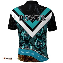 Power Indigenous 2021 Polo Shirt Proud Port Adelaide