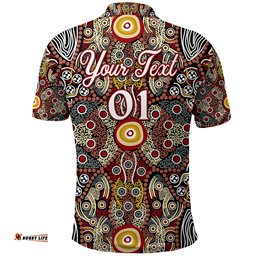 Custom Personalised Aboriginal Art Dot Vibes Polo Shirt Indigenous - NO.1