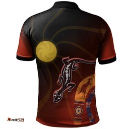Aboriginal  Personalised Polo Shirt - Flowers On The Land