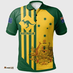 Polo Shirts -  Australia Kangaroo Sign National Color