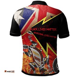 Polo Shirt, Aboriginal Black Live Matter-