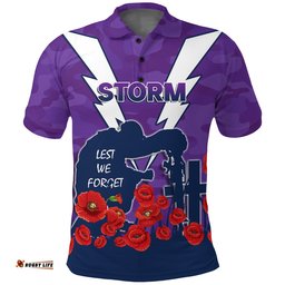 Melbourne Storm Anzac Day Camo Polo Shirt -