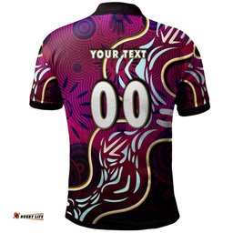 Sea Eagles Rugby Polo Shirt - Custom Eagles Rugby With Aboriginal Patterns Personalised Player And Number Polo Shirt