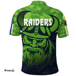 Canberra Polo Shirt Raiders Viking Anzac Day Original Vibes