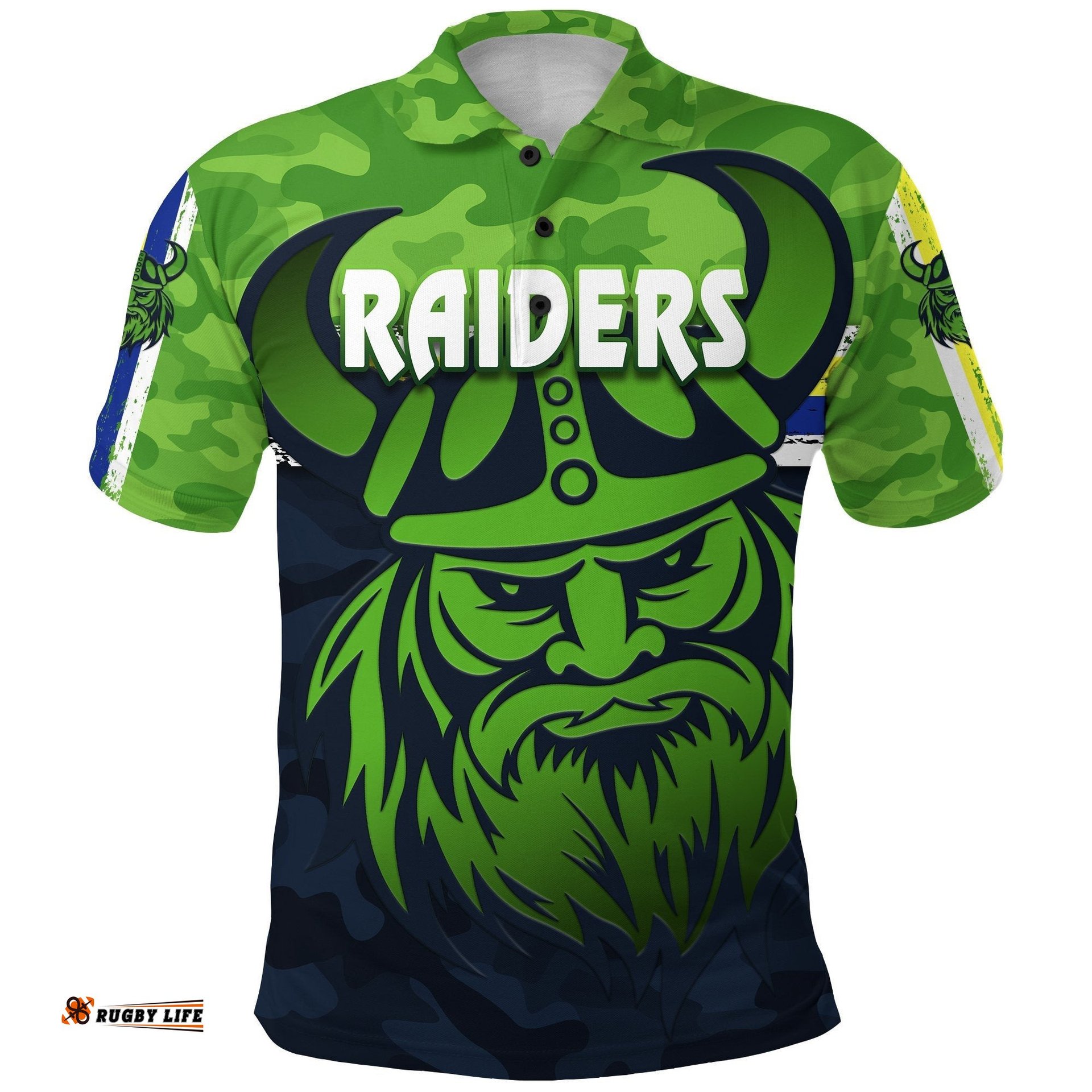 Canberra Polo Shirt Raiders Viking Anzac Day Original Vibes