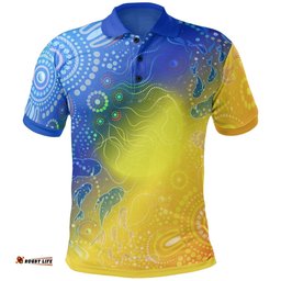 Aboriginal Polo Shirt - Indigenous Fishing