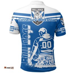 Canterbury-Bankstown Bulldogs Polo Shirt Personalized Pentagon Style- NRL