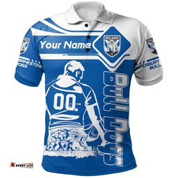 Canterbury-Bankstown Bulldogs Polo Shirt Personalized Pentagon Style- NRL