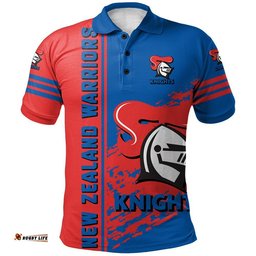 Newcastle Knights Polo Shirt Quarter Style - NRL