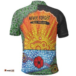 Anzac Day Polo Shirt - Lest We Forget Poppy