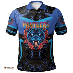 Panthers Rugby Polo Shirt - Custom Angry Panther Style Polo Shirt RLT13